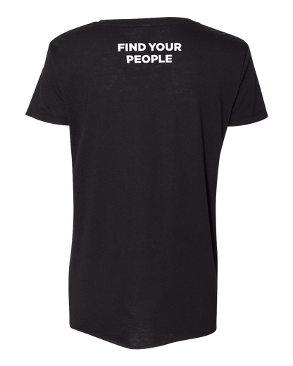 Subourbon Life - Black Sleeve Ladies Festival Scoop Neck Tee Shirt