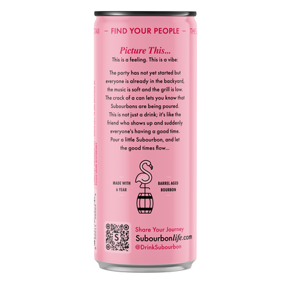 Subourbon Life - Bourbon and Pink Lemonade with a Touch of Mint Ready to Drink Cocktail (4 Pack)